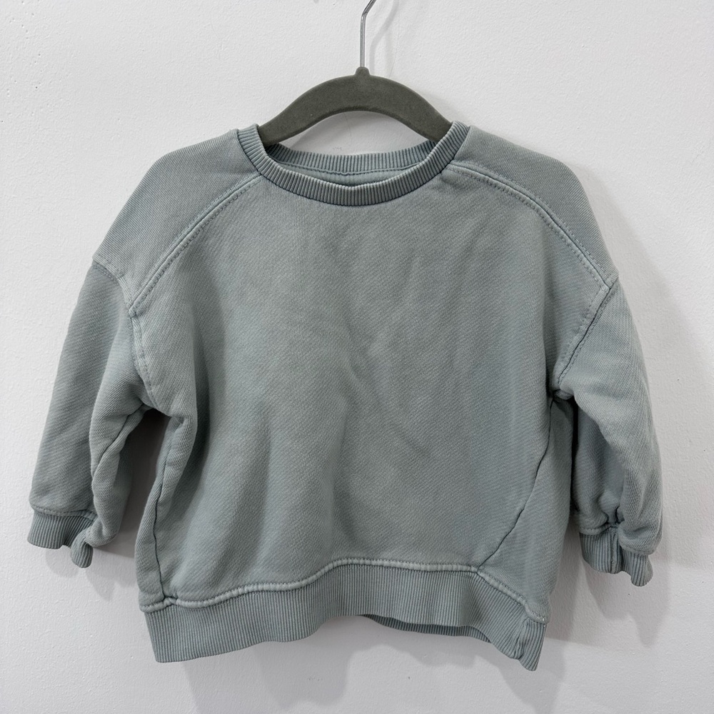 Zara Baby Boy Blue/Grey Crewneck - 9-12M